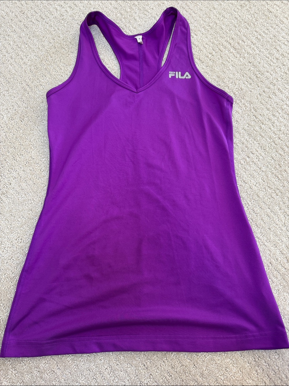FILA Women's Purple V-Neck Racerback Tank